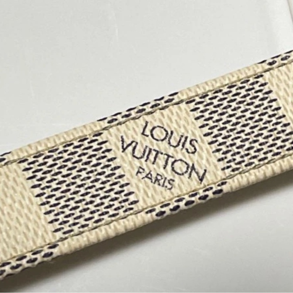 Auth🍀Louis Vuitton cream & Black Demier Azure Bracelet *W/ LV dust bag -EUC- - Picture 11 of 14